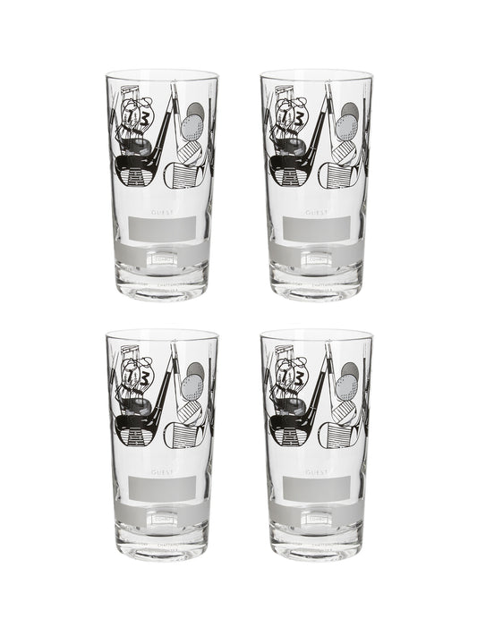 Vintage Golf Highball Glasses Set of Four Weston Table