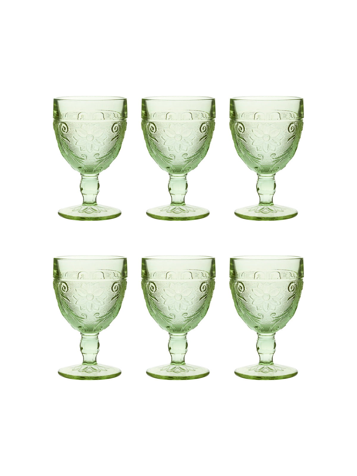 Vintage Green Sandwich Glasses Weston Table