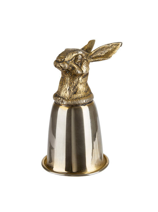 Vintage Gucci Rabbit Brass and Silver Plate Stirrup Cup Weston Table