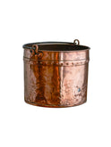 Vintage 1860s French Hammered Copper Grain Bucket Weston Table
