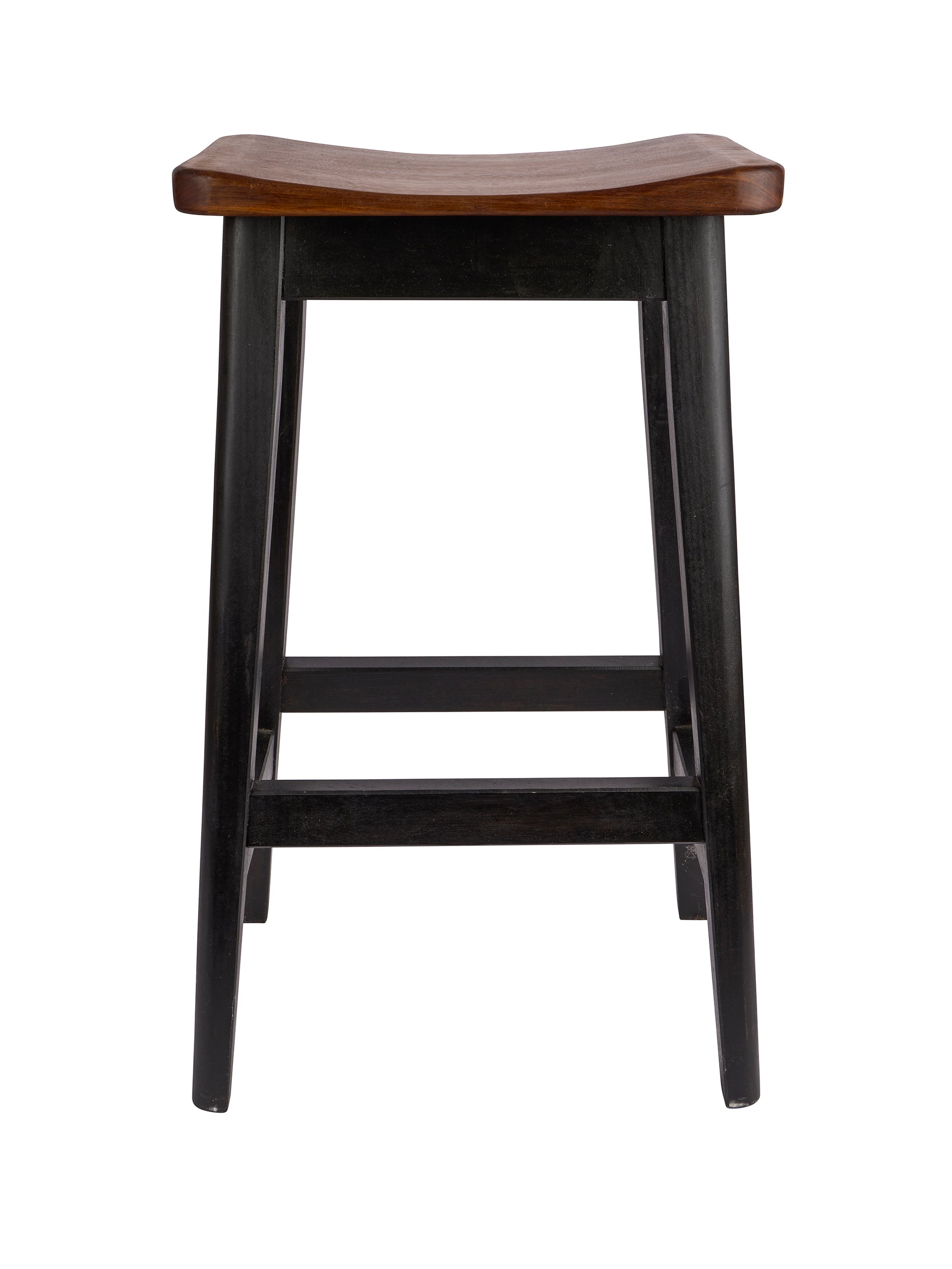 Vintage Handcrafted Cherry and Black Painted Bar Stool Weston Table
