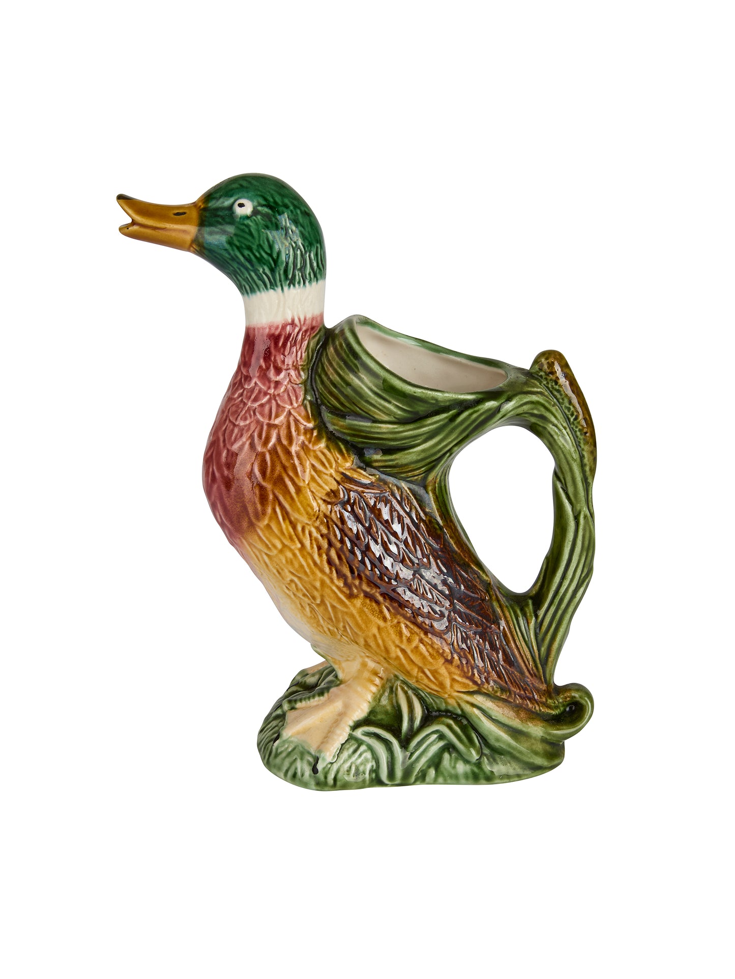 Vintage Handmade Mallard Duck Water Pitcher