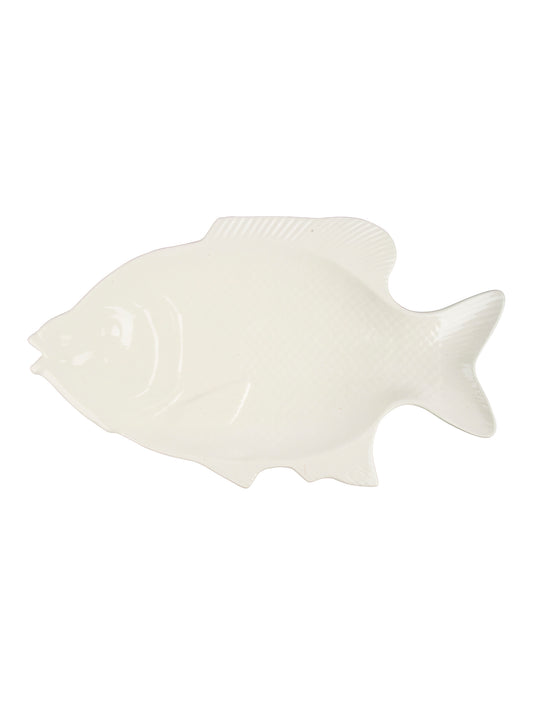 Vintage Handmade Off White Fish Platter Weston Table