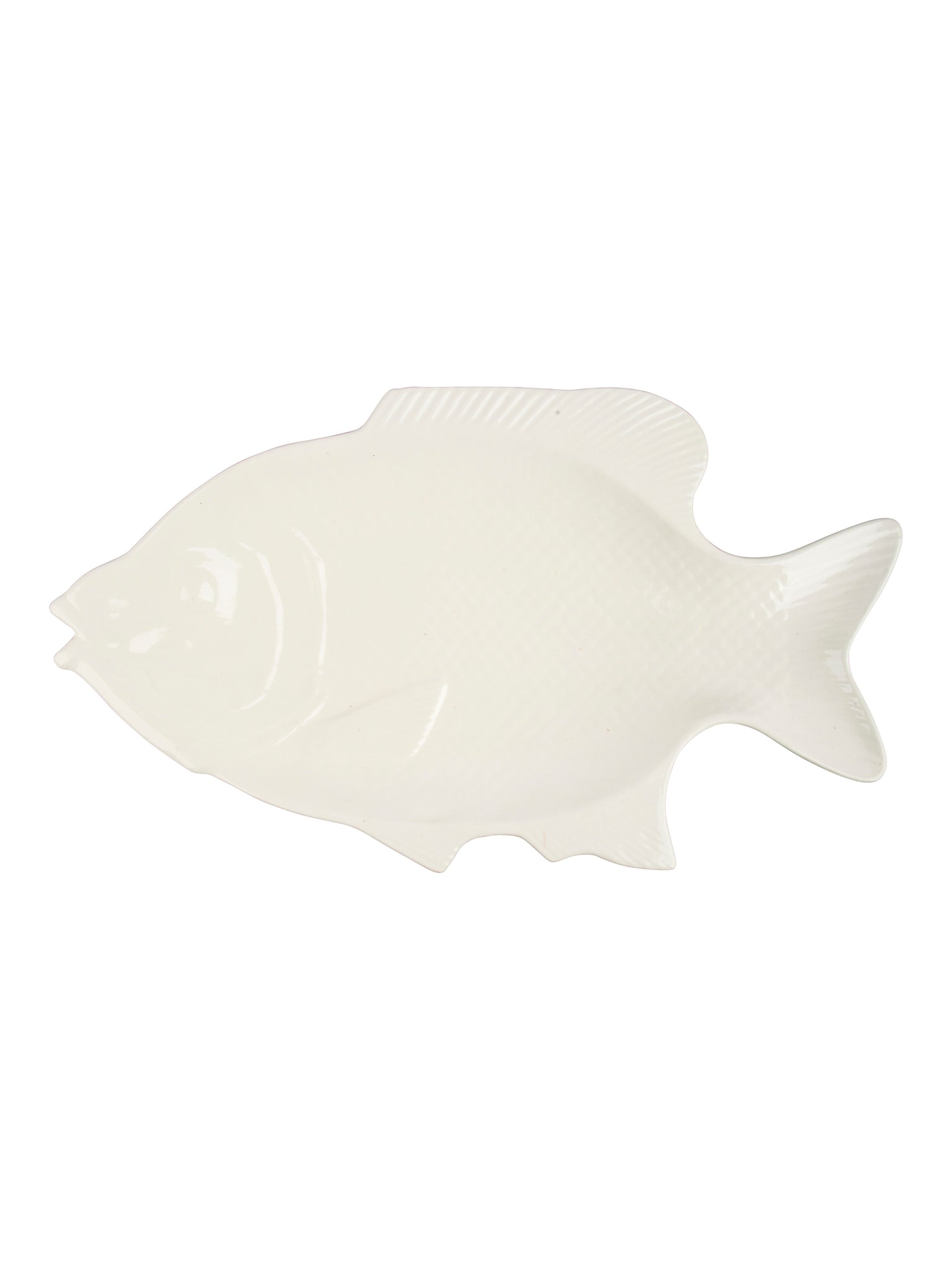 Vintage Handmade Off White Fish Platter Weston Table