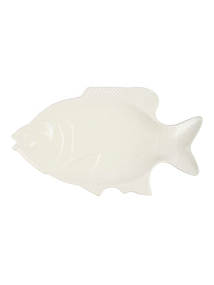  Vintage Handmade Off White Fish Platter Weston Table 