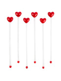 Vintage Heart Glass Cocktail Stirrers Weston Table