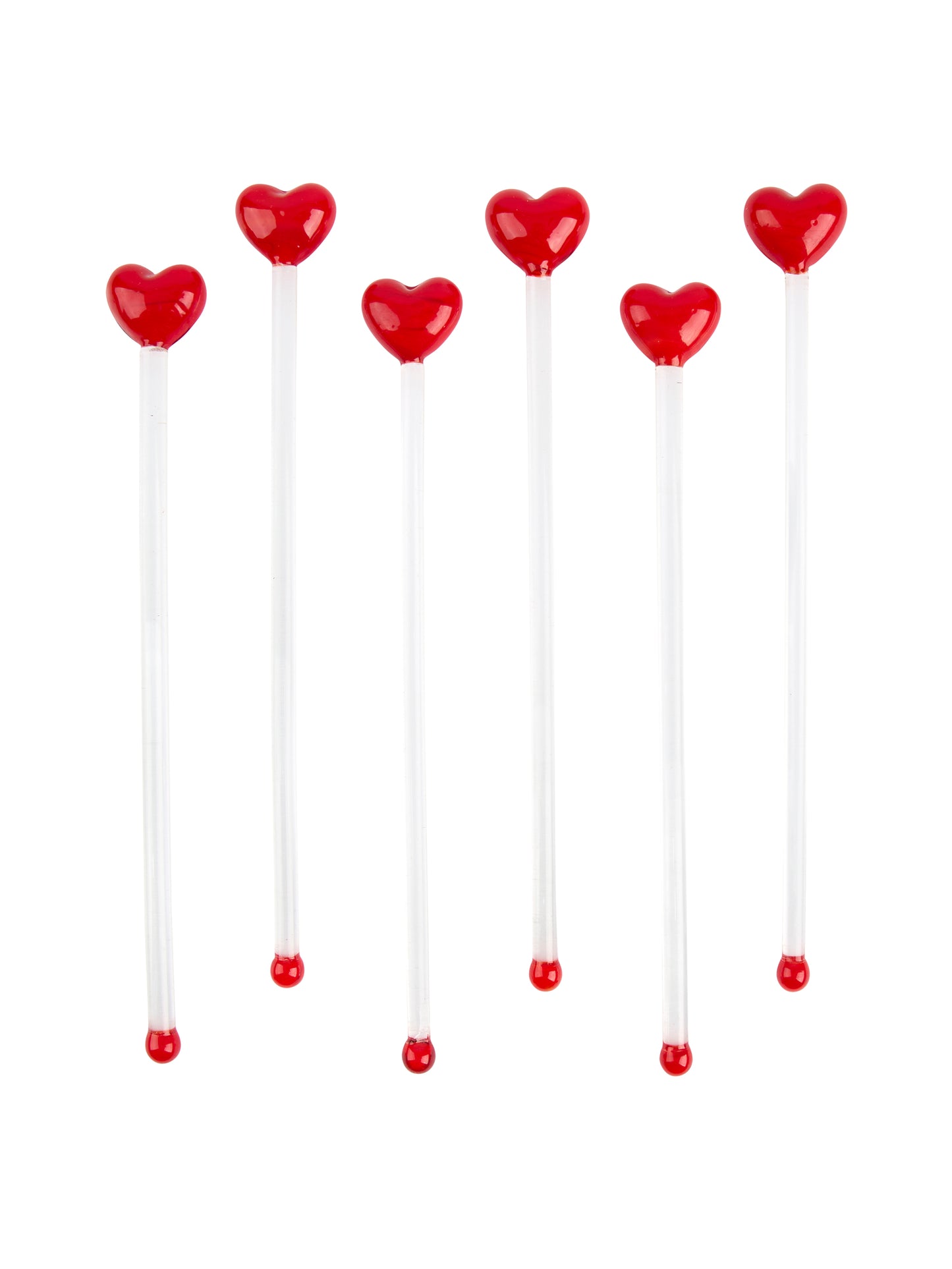 Vintage Heart Glass Cocktail Stirrers Weston Table