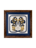 Vintage Hermes Brides de Gala Silk Scarf Framed Art Weston Table