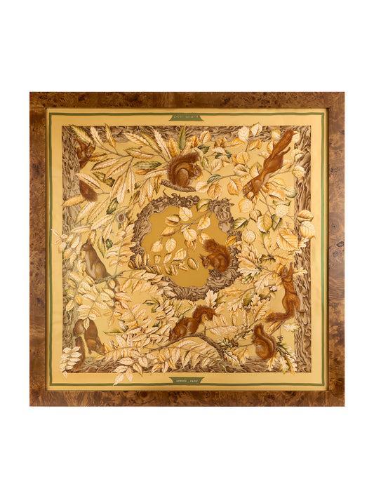 Vintage Hermes Casse Noisette Squirrel Framed Art Weston Table