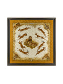 Vintage Hermes Kenya Silk Scarf Framed Art Weston Table