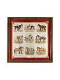 Vintage Hermes Les Robes Silk Scarf Framed Art Weston Table