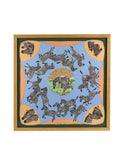 Vintage Hermes Les Zebres Silk Scarf Framed Art Weston Table