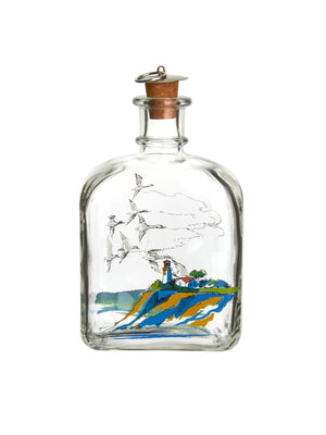  Vintage Holmegaard Lighthouse & Flying Geese Decanter Weston Table 