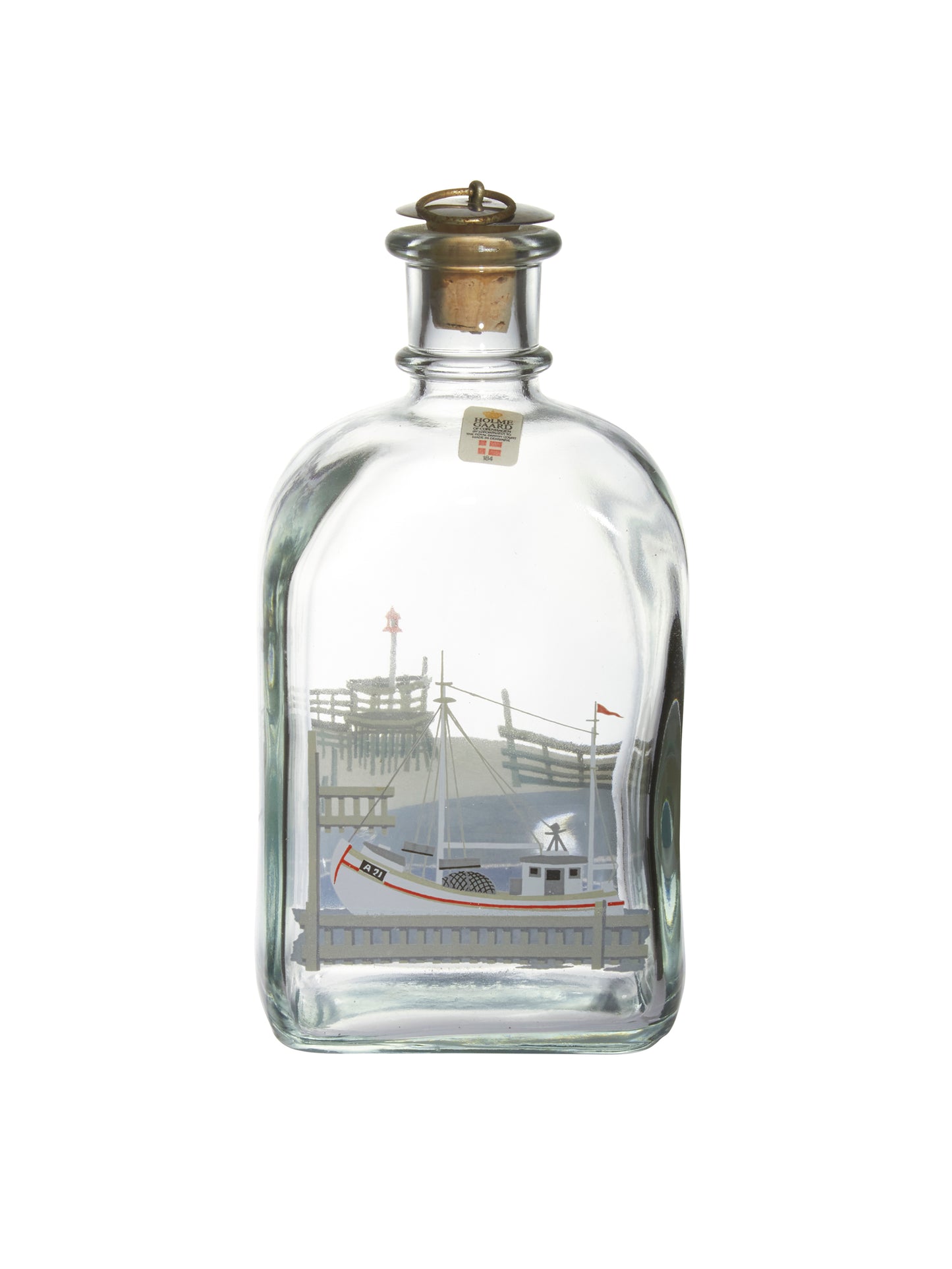 Vintage Holmegaard Ships Glass Decanter Weston Table