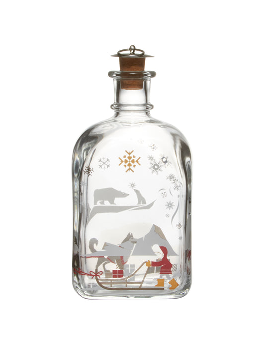 Vintage Holmegaard Sled Dog and Polar Bear Glass Decanter Weston Table