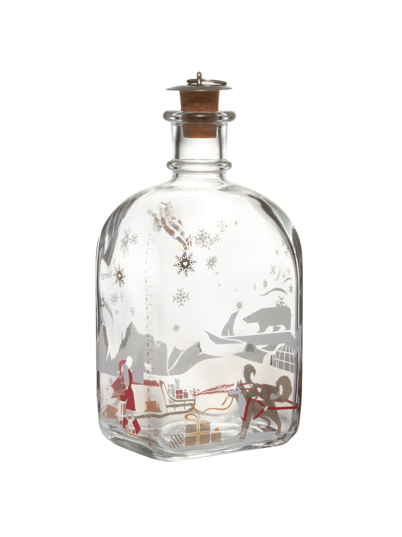 Vintage Holmegaard Sled Dog and Polar Bear Glass Decanter Weston Table
