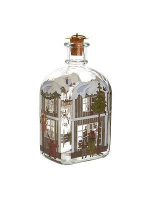  Vintage Holmegaard Winter Holiday House Decanter and Glass Set Weston Table 