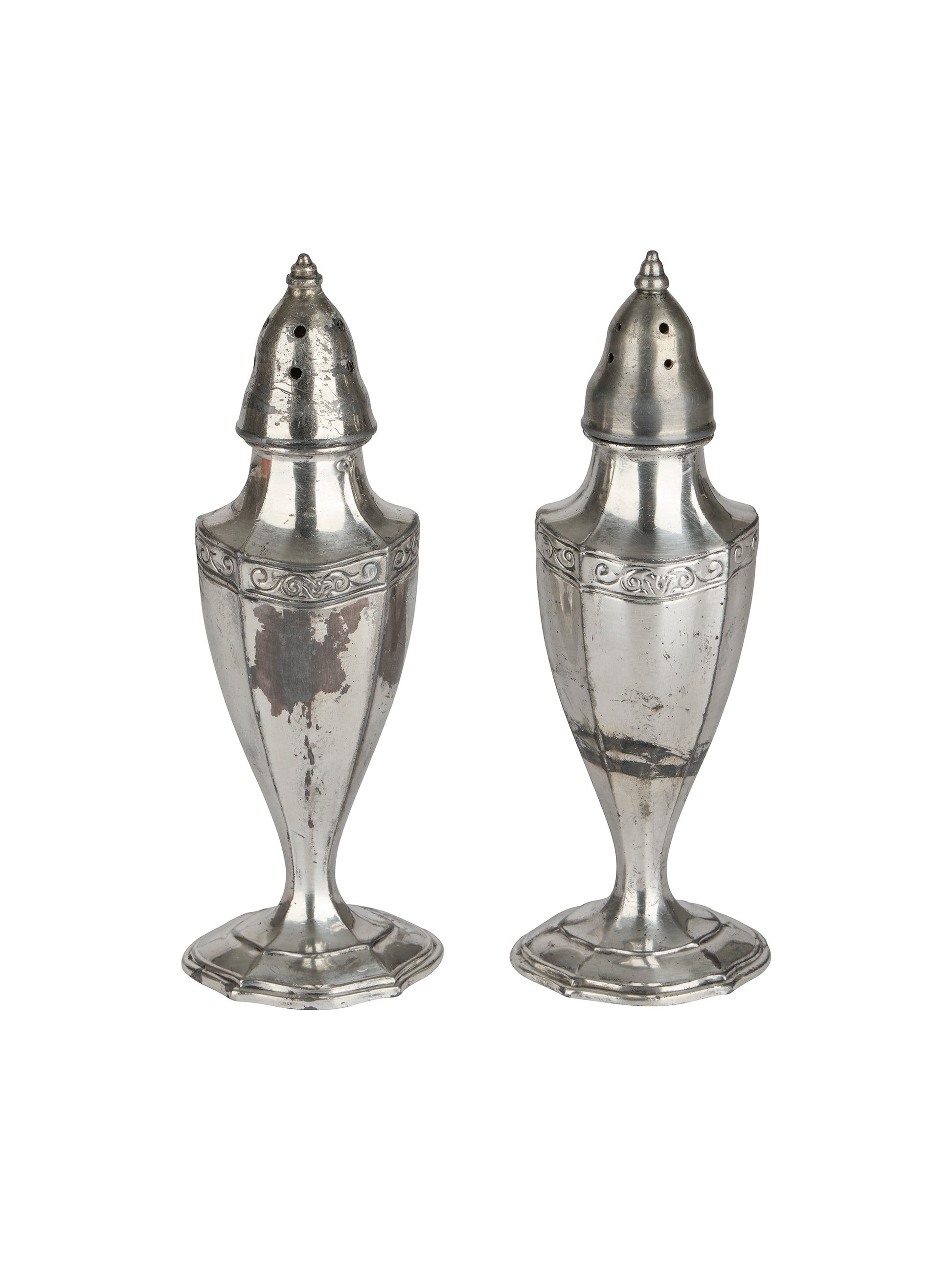 Vintage Hotel Silver Salt & Pepper Shakers Weston Table