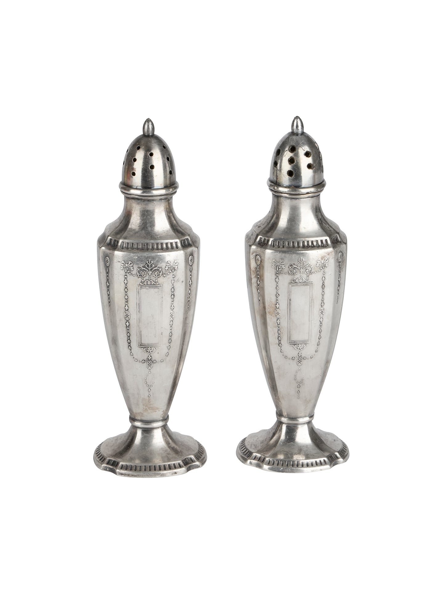 Vintage Hotel Silver Salt & Pepper Shakers Weston Table