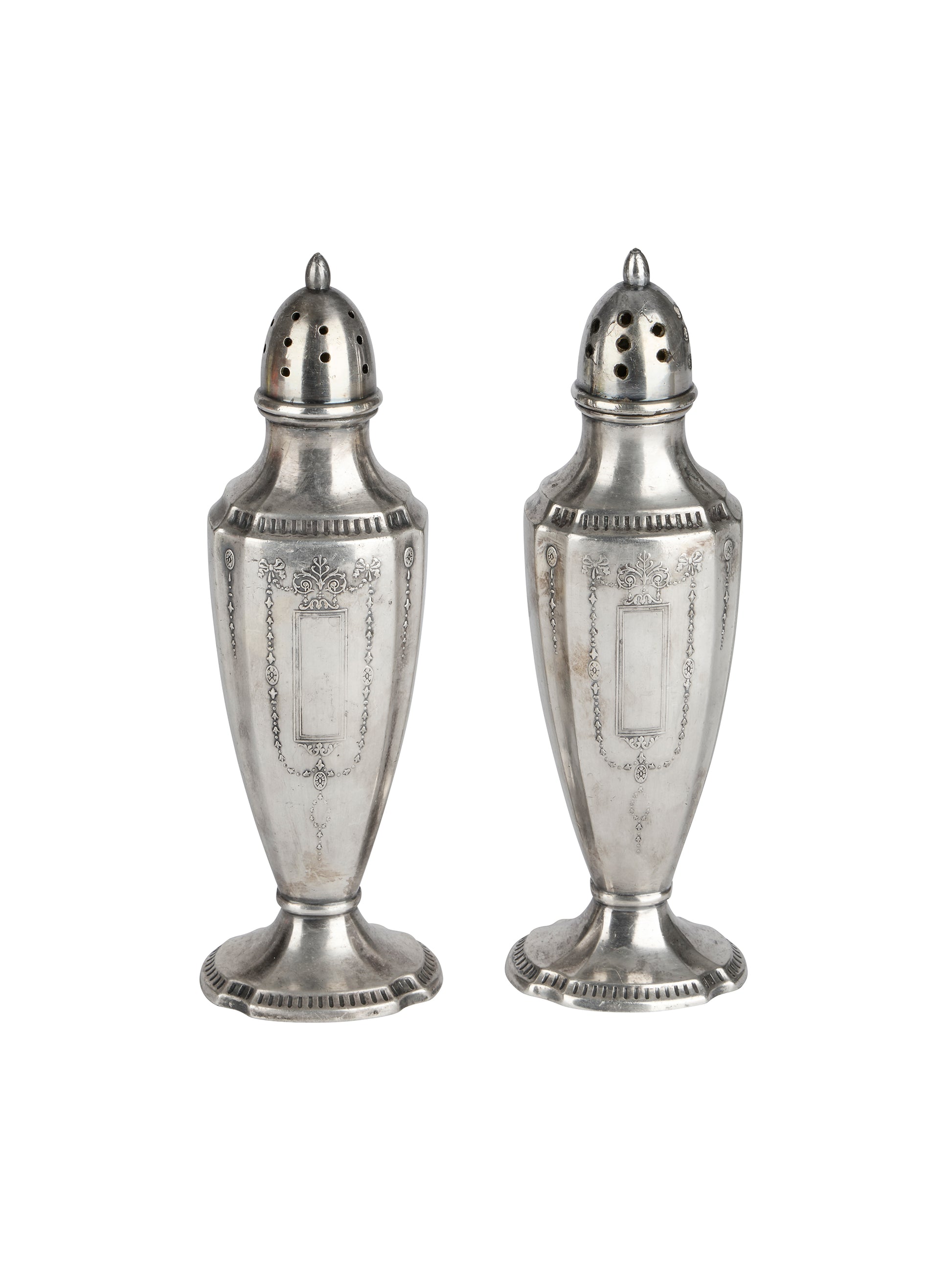 Vintage Hotel Silver Salt & Pepper Shakers Weston Table