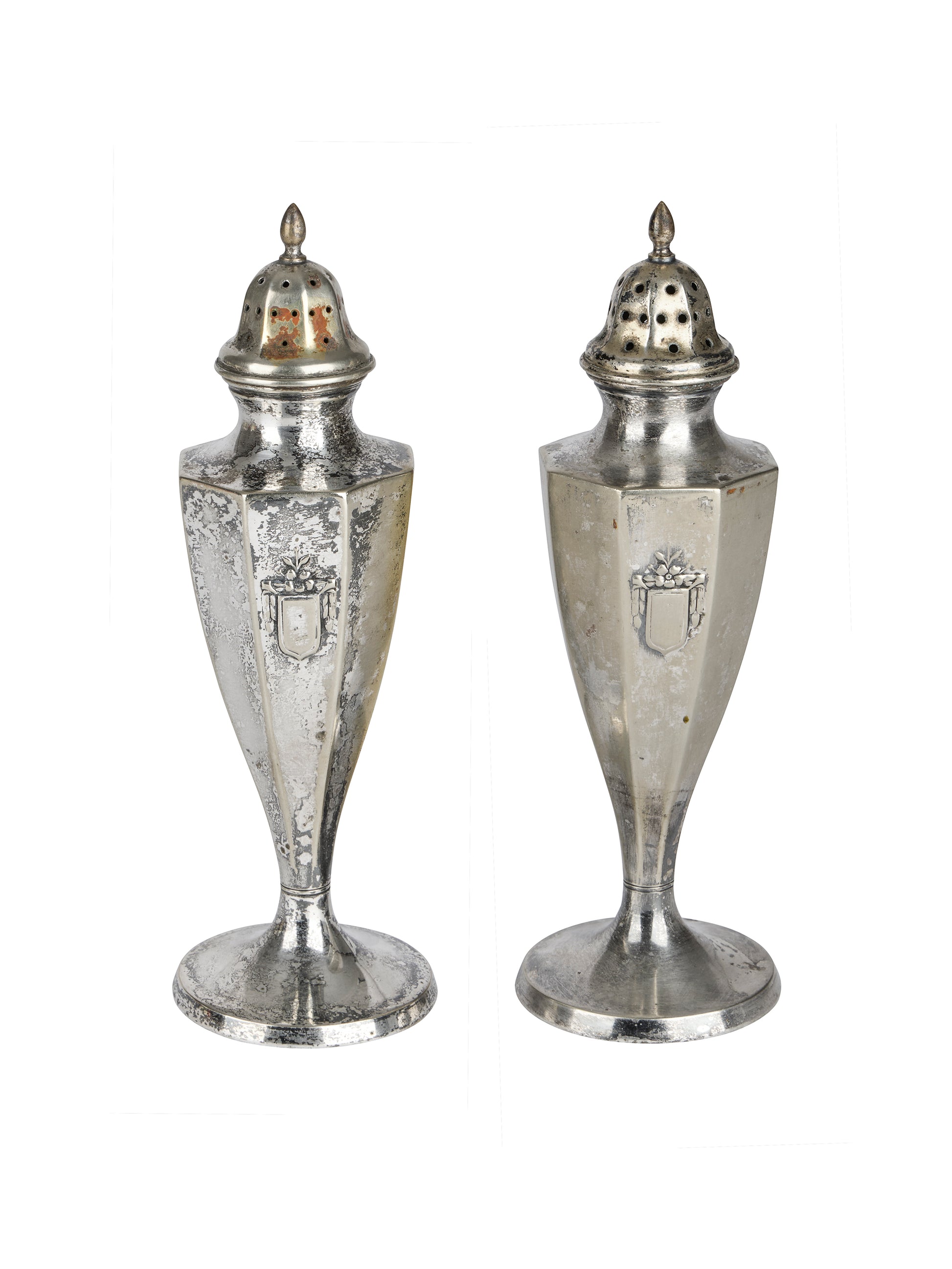 Vintage Hotel Silver Salt & Pepper Shakers Weston Table
