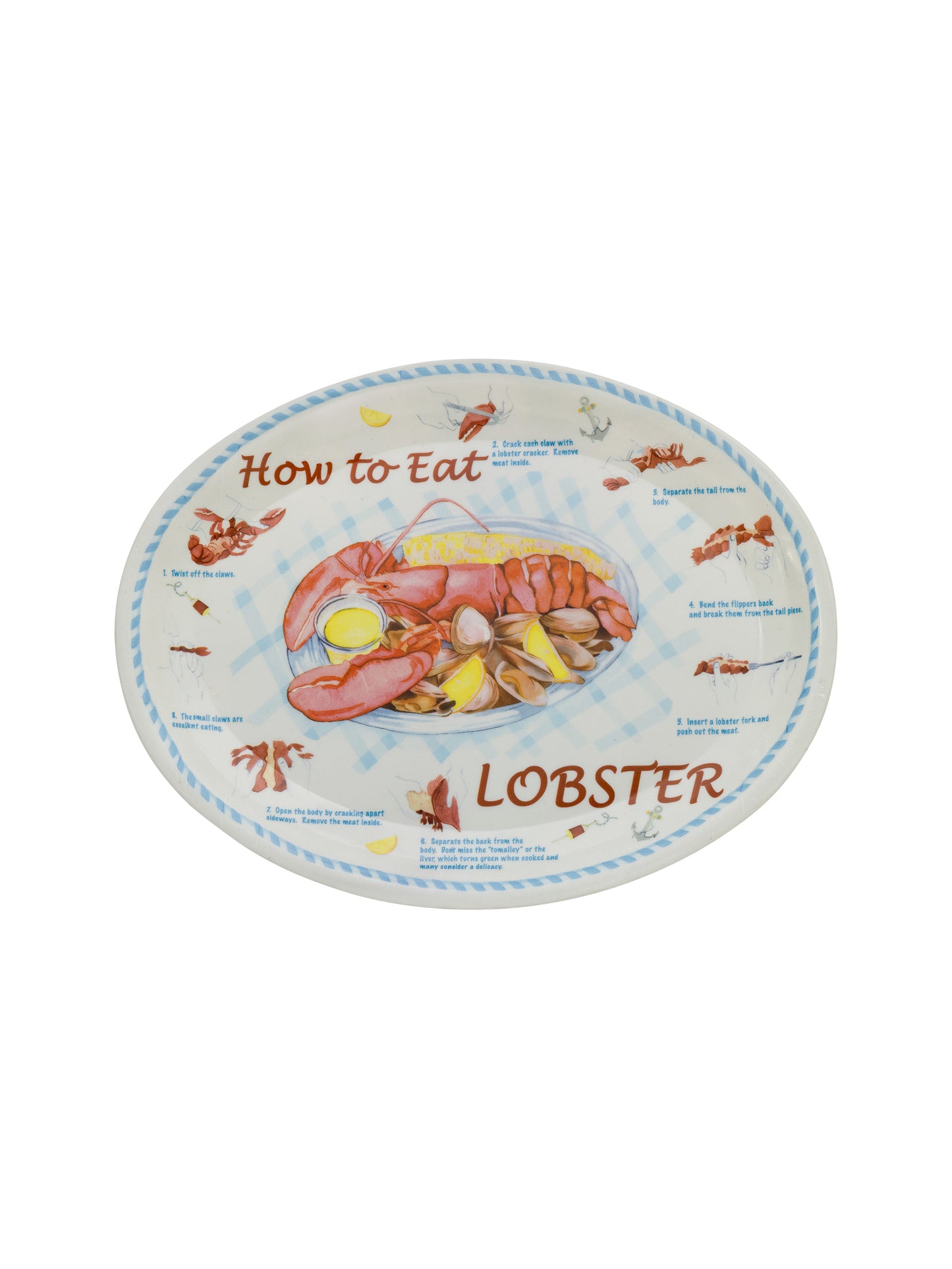 Vintage How to Eat a Lobster Oval Plate Weston Table