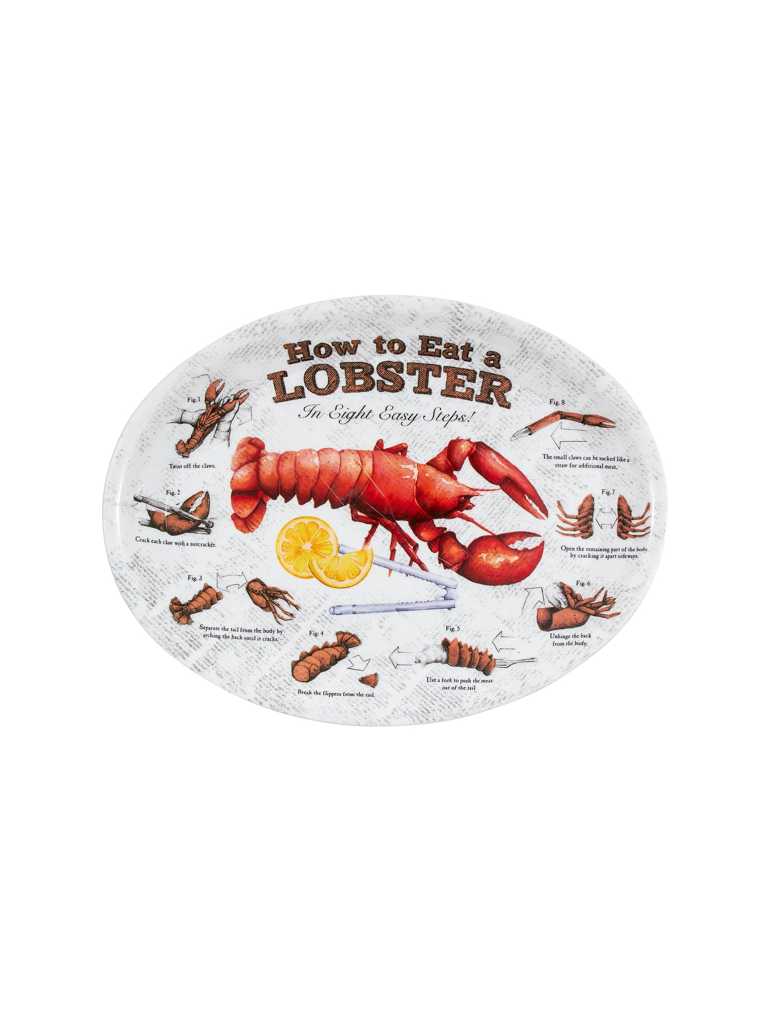 Vintage How to Eat a Lobster Platter in Eight Easy Steps Weston Table