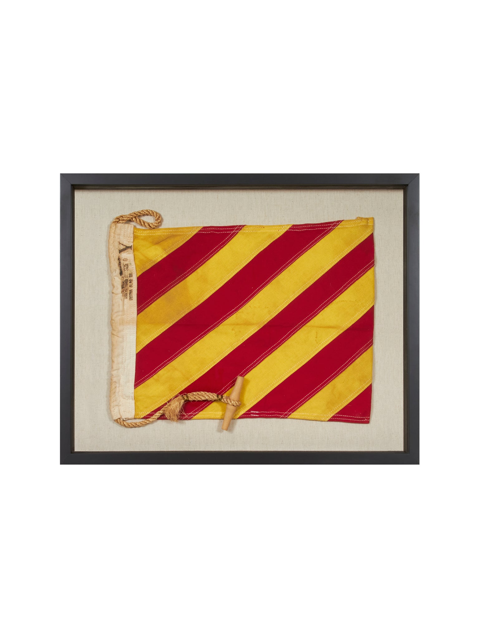 Vintage 1930s International Code Sailing Flag Y Weston Table