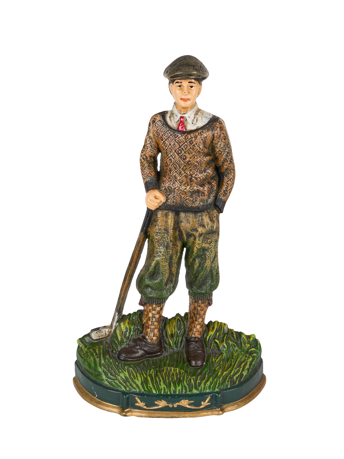 Vintage Irish Gentleman Golfer Cast Iron Doorstop Four Weston Table