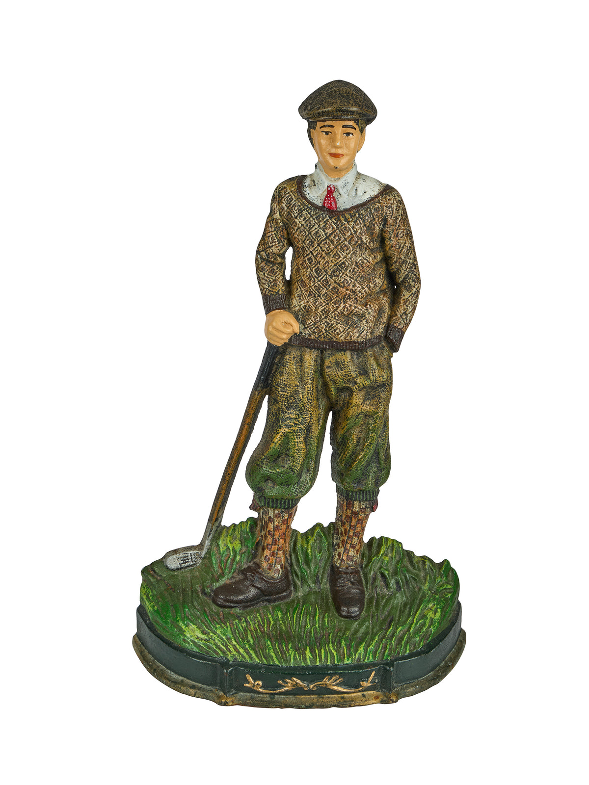 Vintage Irish Gentleman Golfer Cast Iron Doorstop Seven Weston Table