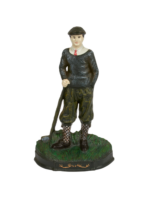 Vintage Irish Gentleman Golfer Cast Iron Doorstop Weston Table