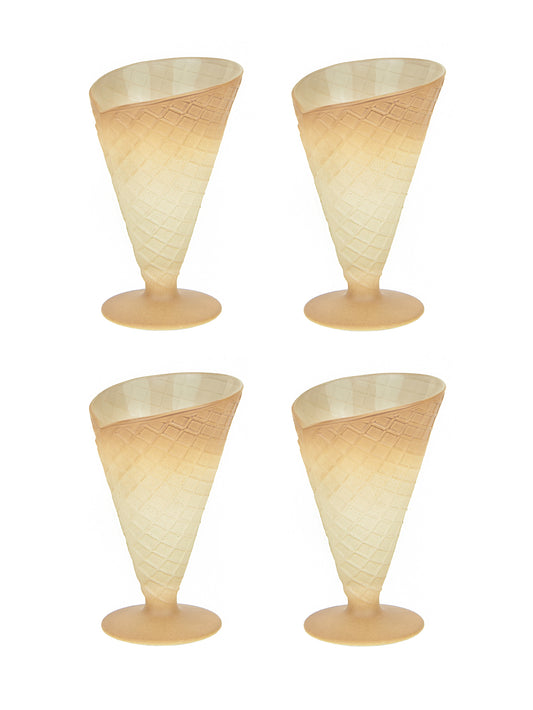 Vintage Italian Waffle Ice Cream Cone Cups Set of Four Weston Table
