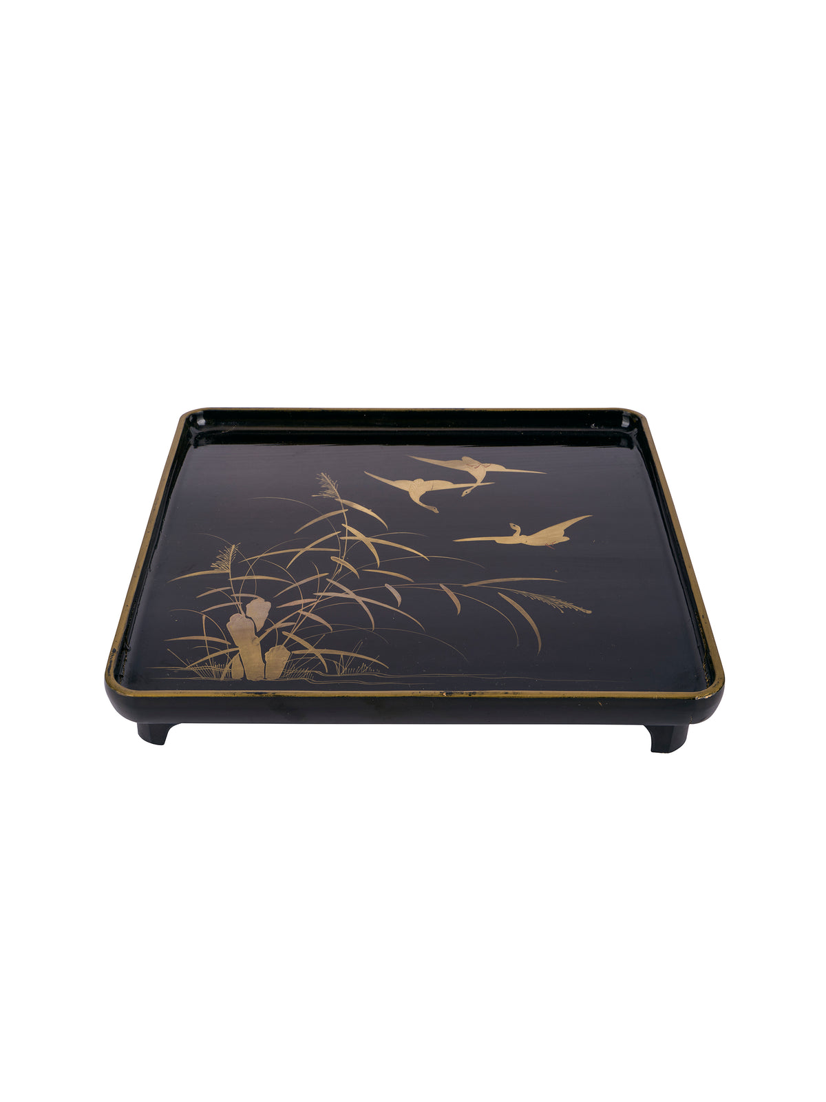 Vintage Japanese Lacquerware Footed Plate Four Weston Table