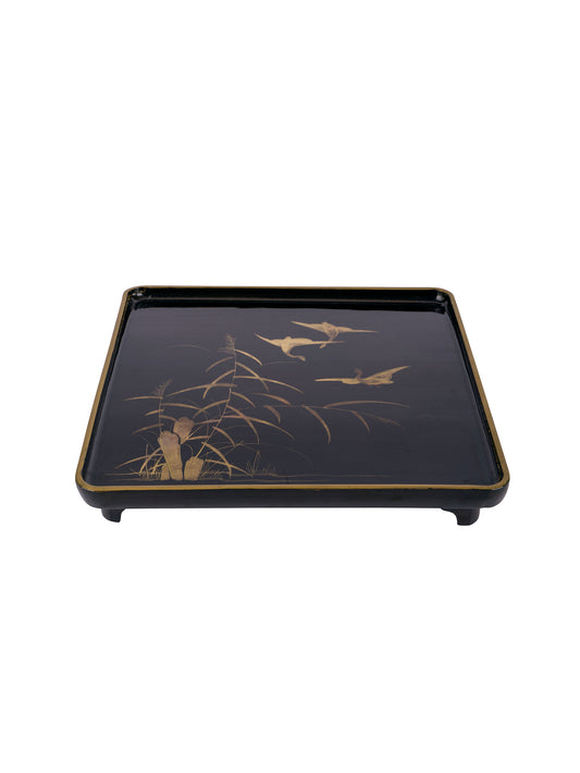 Vintage Japanese Lacquerware Footed Plate Weston Table