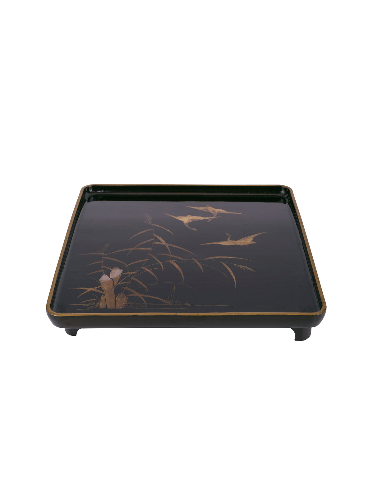 Vintage Japanese Lacquerware Footed Plate Three Weston Table