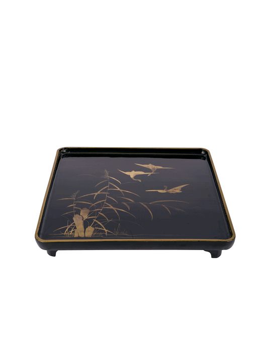 Vintage Japanese Lacquerware Footed Plate Weston Table