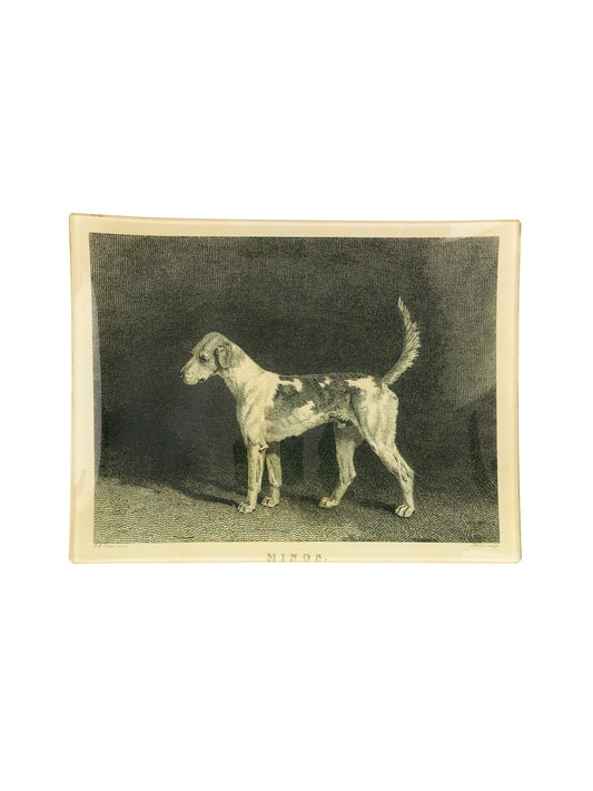 Vintage John Derian Decoupage Dog Tray Weston Table