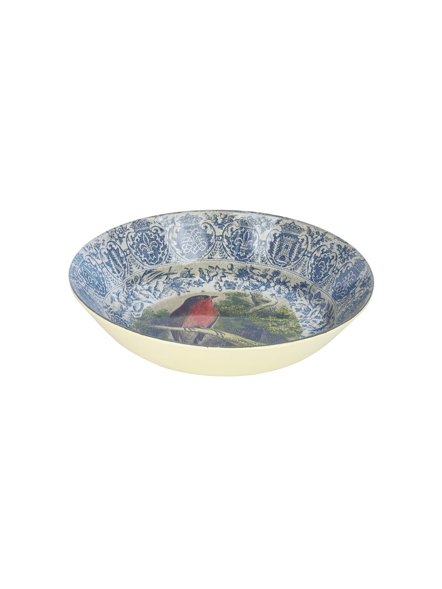 Vintage John Derian Decoupage Robin Bowl Weston Table