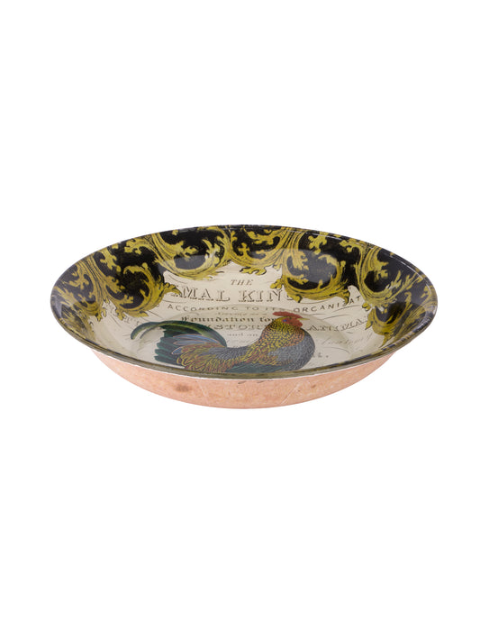 Vintage John Derian Decoupage Rooster Bowl Weston Table
