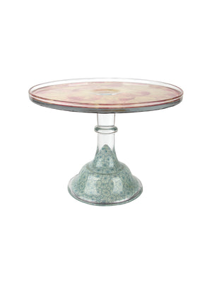 Vintage John Derian Decoupage Roses Glass Cake Stand Weston Table 