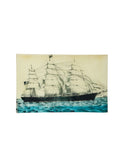 Vintage John Derian Decoupage Tall Ship Tray Weston Table