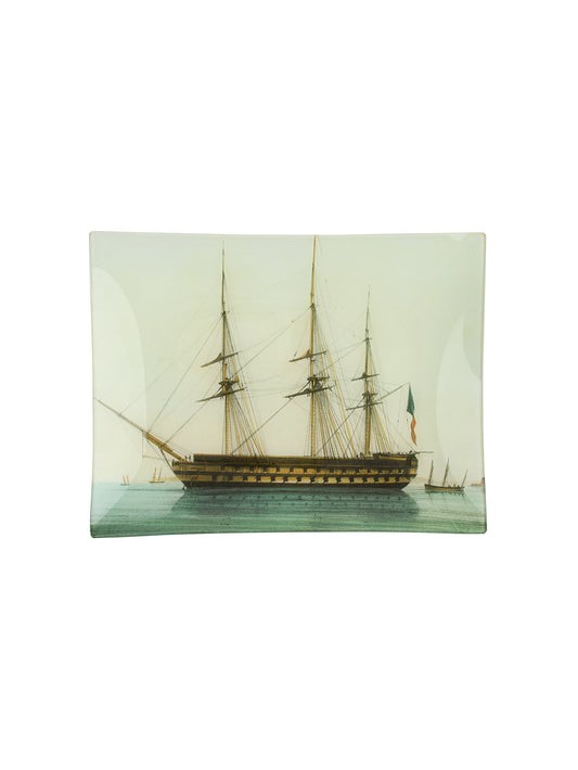 Vintage John Derian Decoupage Tall Ship Tray Weston Table