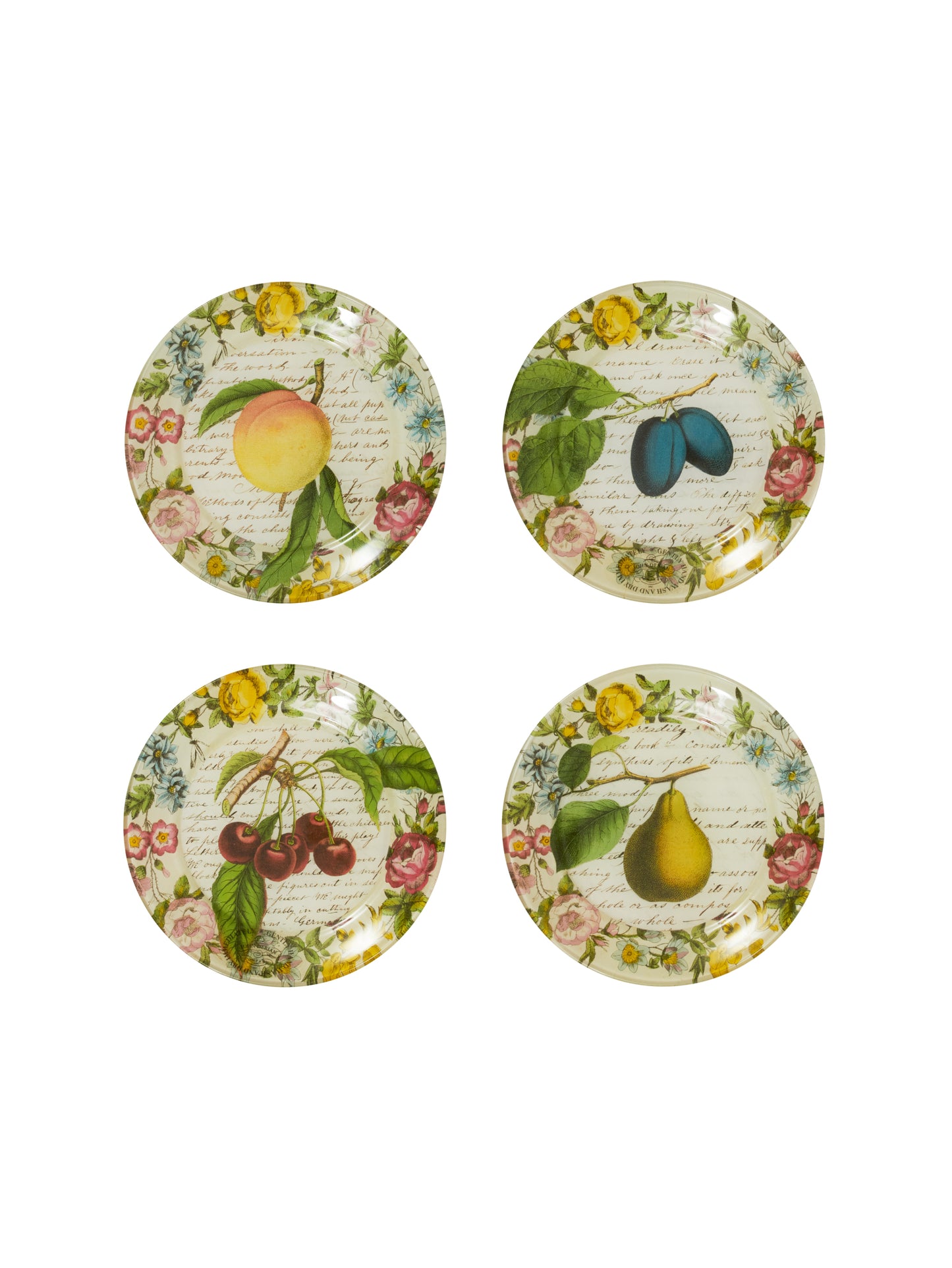Vintage John Derian Fruit and Flower Plates Weston Table
