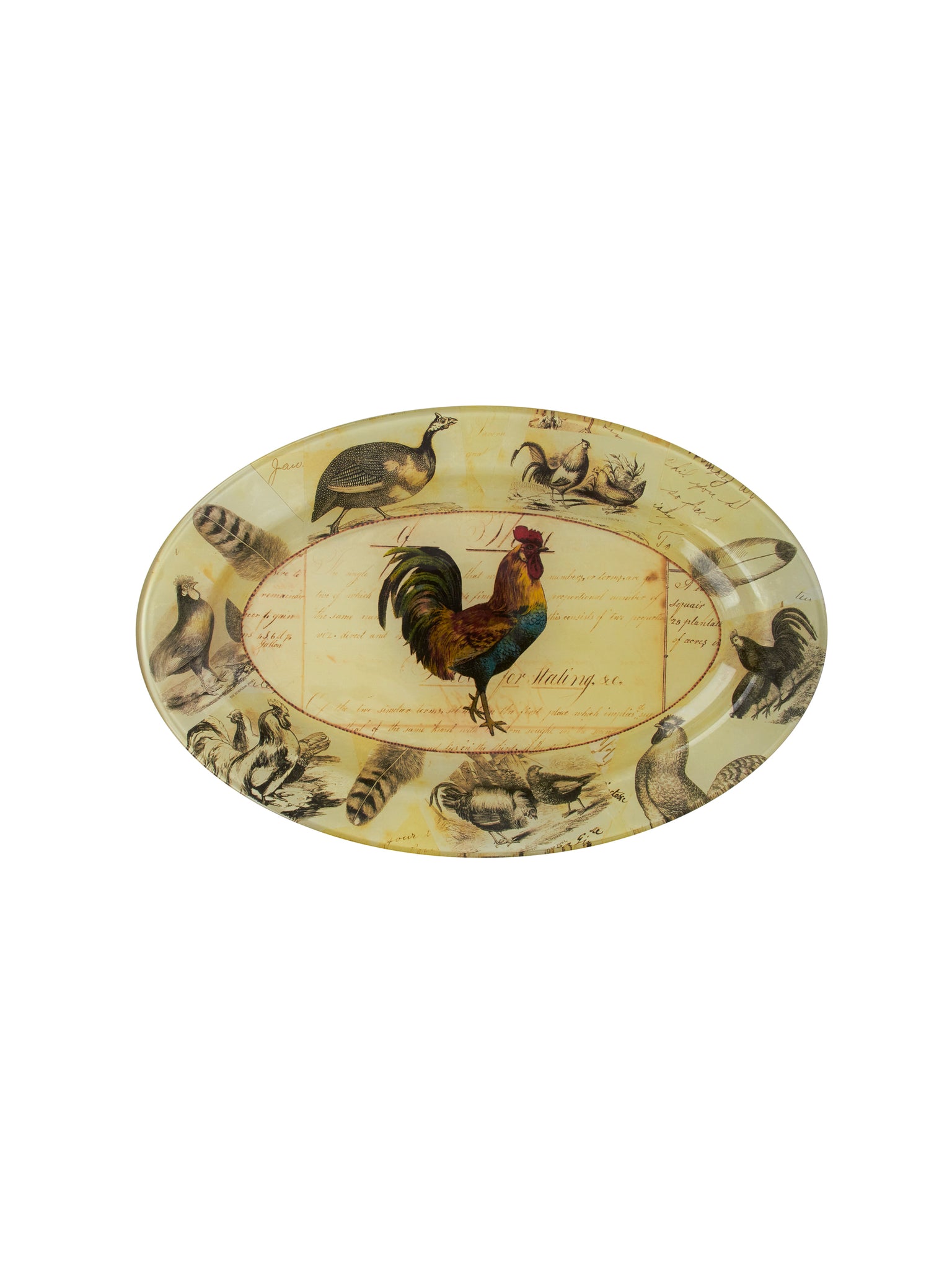 Vintage John Derian Rooster Oval Plate