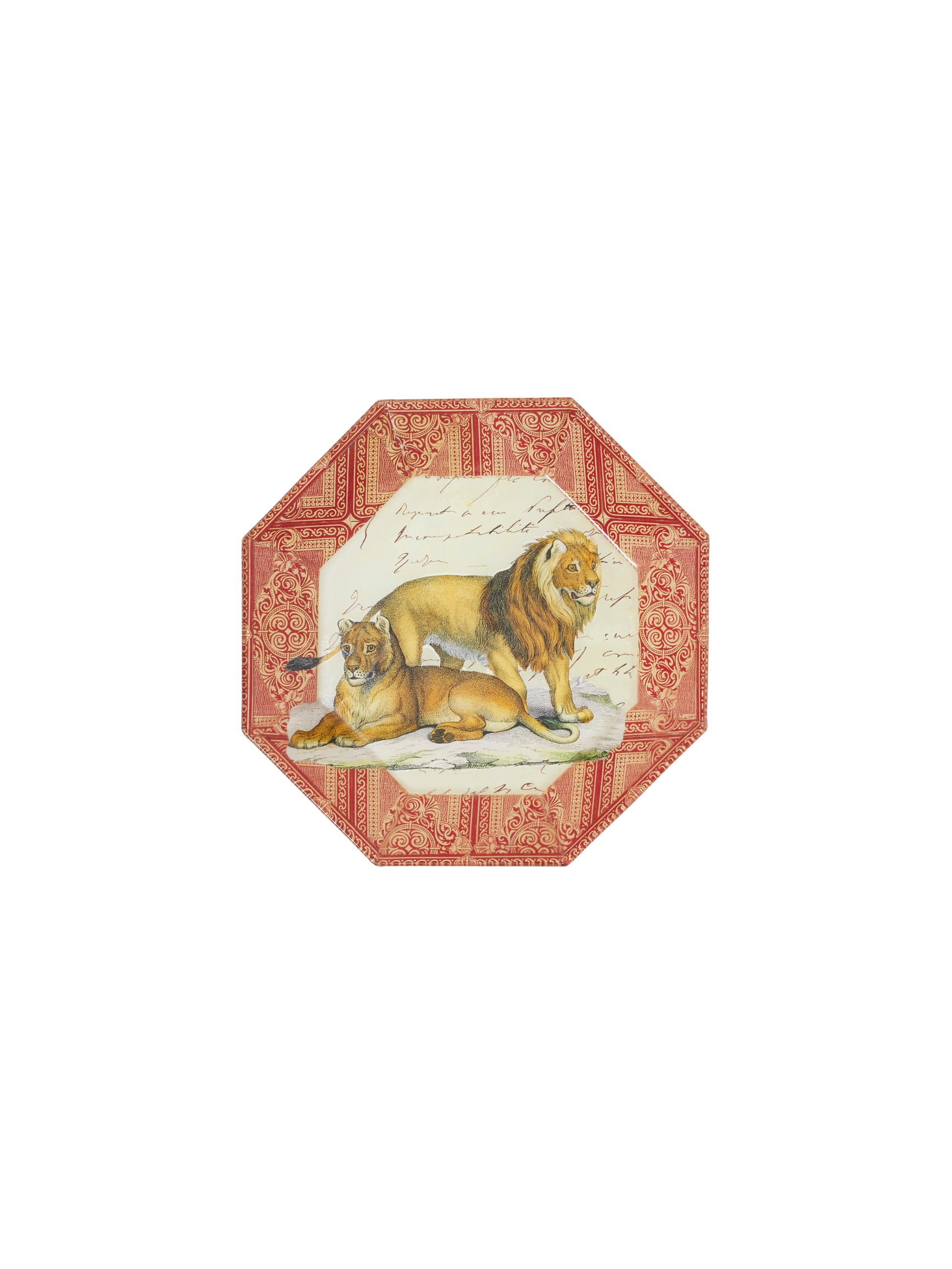 Vintage John Derian Safari Plates Lion and Lioness Weston Table