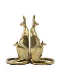 Vintage Kangaroo Brass Bookends Weston Table