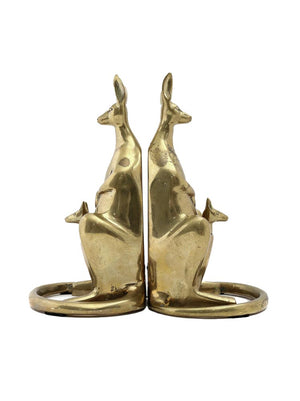  Vintage Kangaroo Brass Bookends Weston Table 