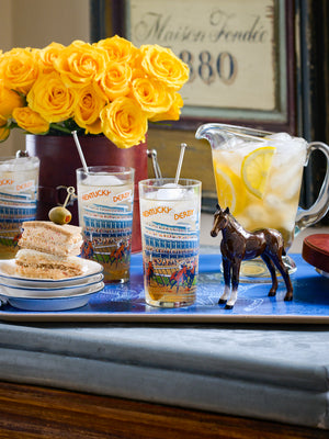  Vintage Kentucky Derby 105th Mint Julep Glasses Weston Table 