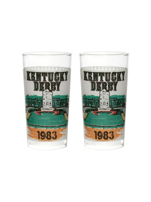  Vintage Kentucky Derby 109th Mint Julep Glasses Set of Two Weston Table 