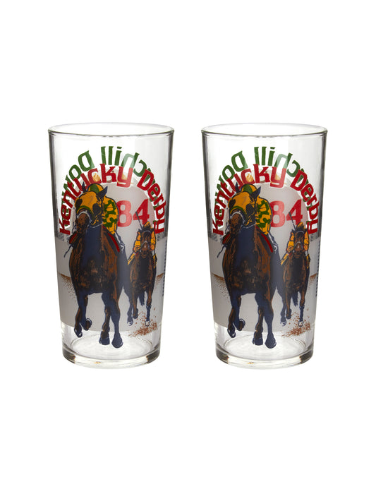 Vintage Kentucky Derby 110th Mint Julep Glasses Weston Table